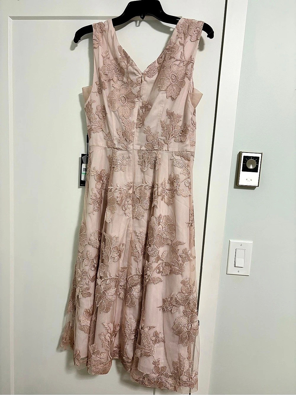Karl Lagerfeld Paris Floral Midi Dress Pink Size 8